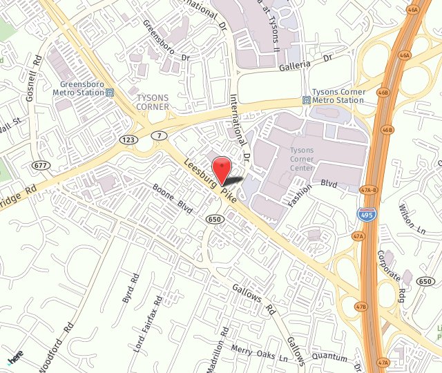 Location Map: 8150 Leesburg Pike Vienna, VA 22182